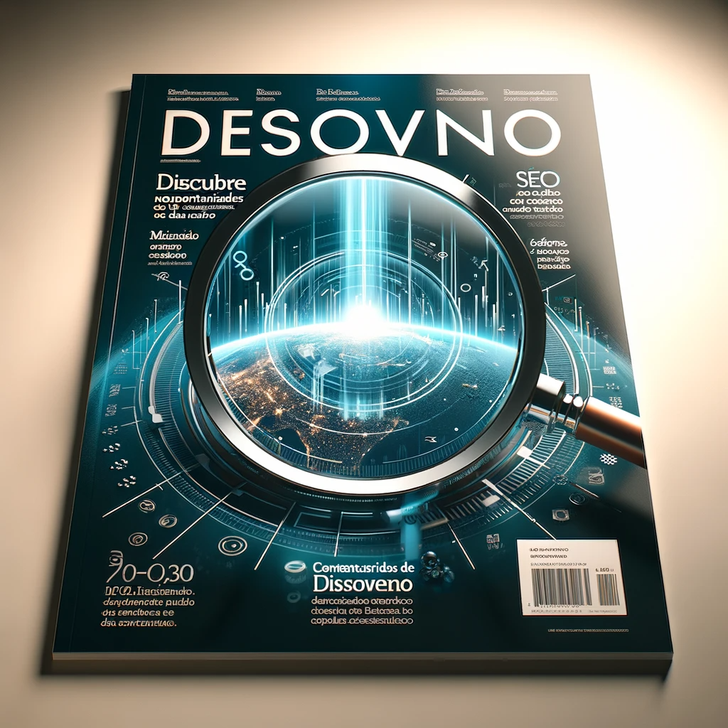DALL·E 2024 01 25 09.52.03 A high definition magazine cover featuring the headline Descubre Nuevas Oportunidades de Contenido con SEO de Discovery. The cover design should be